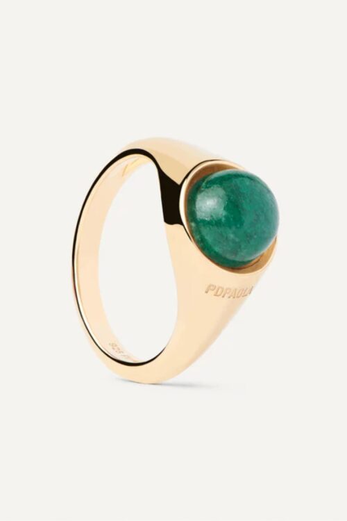XGreen Aventurine Moon Ring
